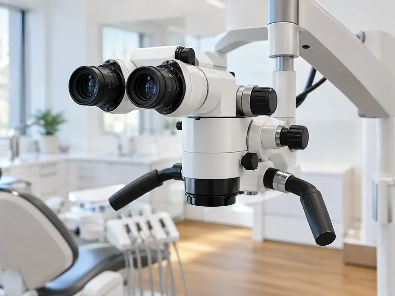 Dentalmikroskop am Behandlungsplatz